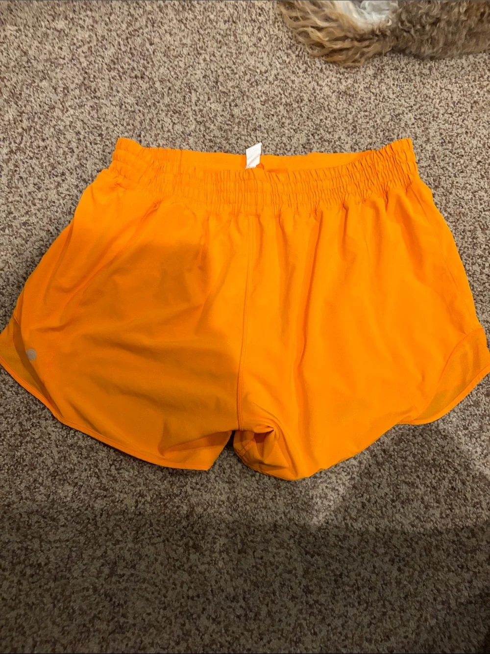 lululemon athletica Bright Orange Running Shorts